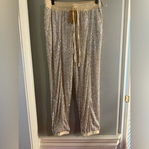 Style Rack Silver Sequin Joggers